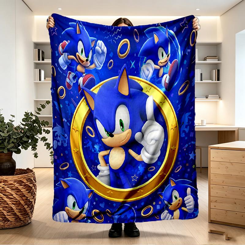 Sonic Print Blanket - Soft & Comfortable, for Bedroom, Travel, Sofa, Home Decoration - Birthday Christmas Gift for Friend