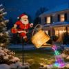 Auto On Off Patio Decorations Solar Powered Garden Lights, Santa Watering Can Stake Light Weatherproof Lawn Lamps for Outdoor Pathway Yard, Waterproof