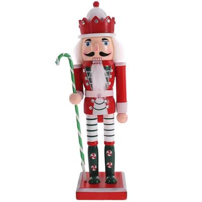 Christmas Nutcracker Figure Soldier Wooden Vintage Puppet Creative Handicrafts Gift Christmas Decorations Home Ornament