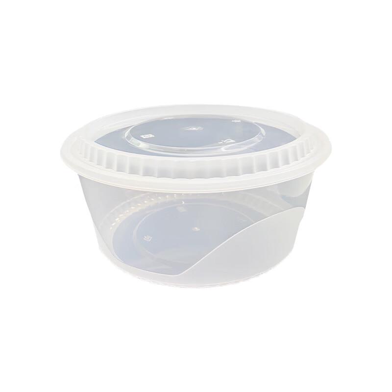 Lvkangchu 3500ml Round Disposable Food Containers with Lids, 90-Pack