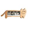 Cadre Photo en Forme de Chats, Cadre Photo Élégant en Bois pour Affichage sur Table, Cadre Photo Mini Chat Ornement Objets de Collection