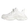 Triple S Sporty Low Top Chunky Sneakers Men's White 803241WTSSL9000