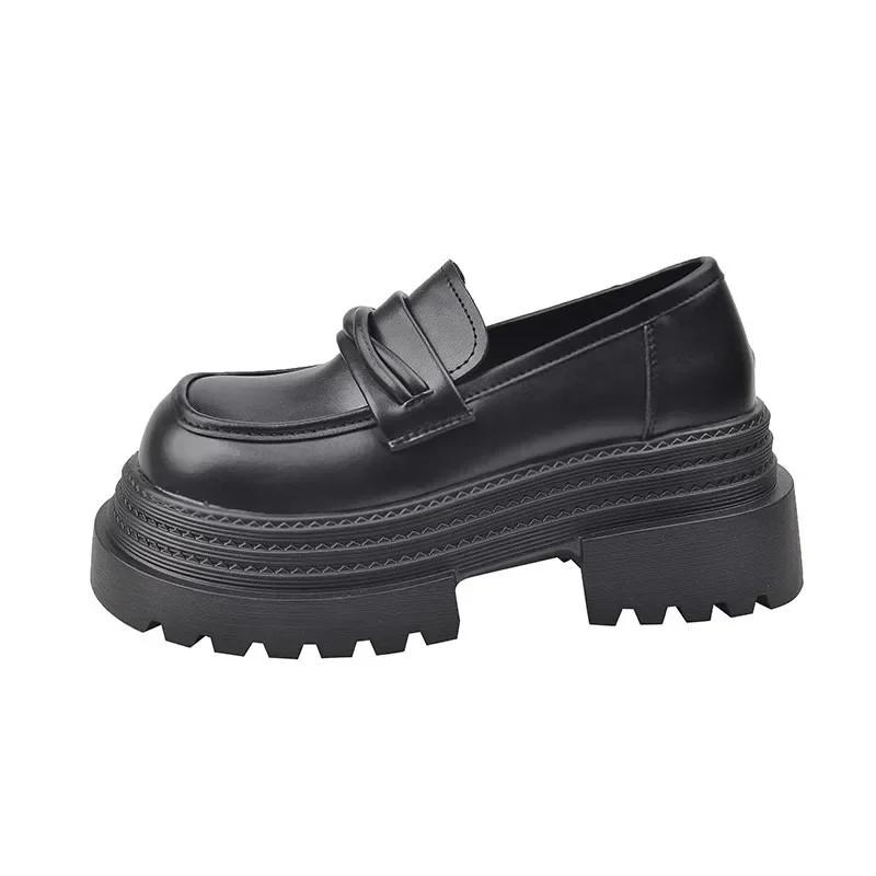 Fashion 2025 Brand Shoes Female Slip-on Women's High Heels Fashion Round Toe Office and Career Hot Sale Best Seller Platform Heels