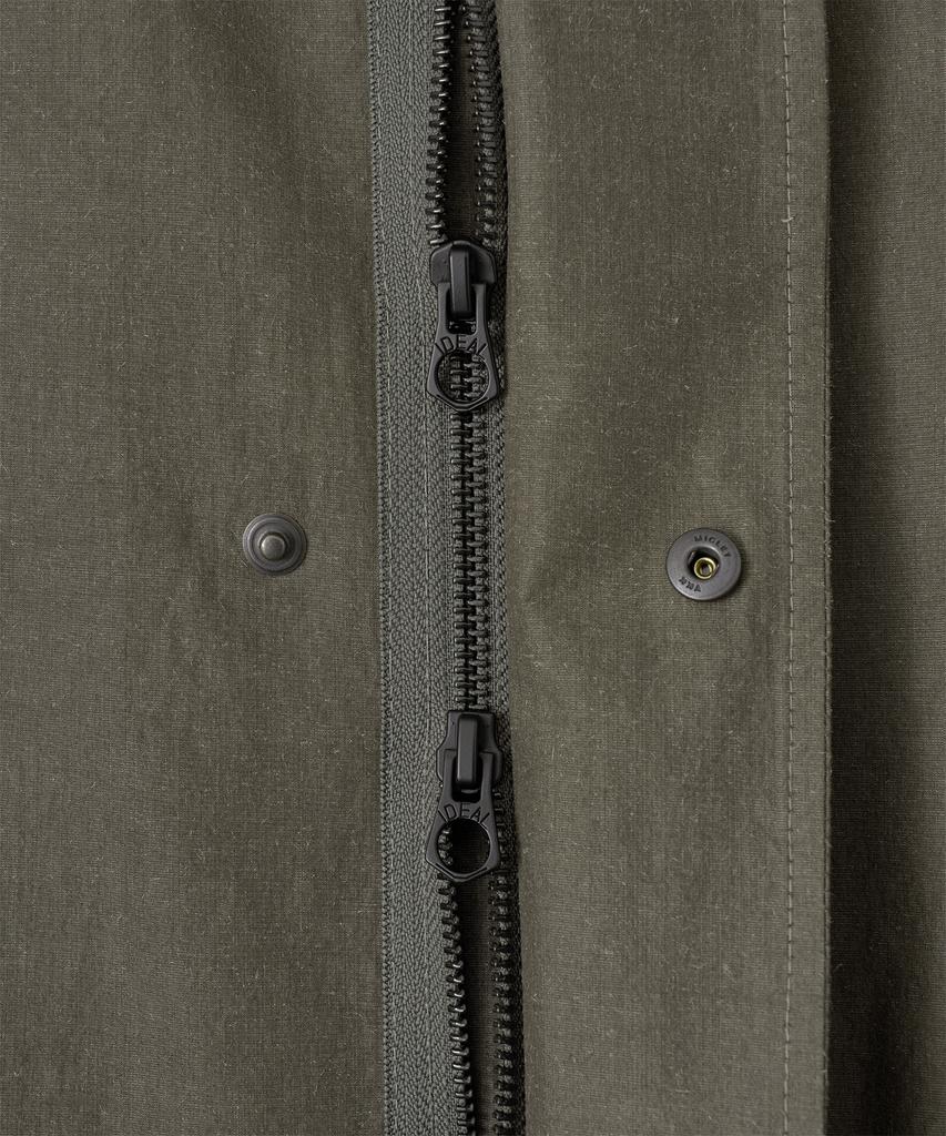 ANOTHER OFFICE Silk Nep Mods Coat (Khaki)