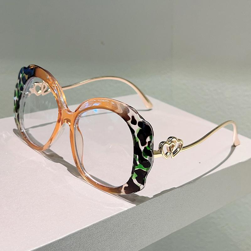 Oversized Round Glasses Women  New in Fashion Multi-color Optical Frames Trendy Vintage Luxury Brand Design Eyewear