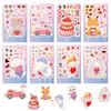 16Sheets Cartoon Valentine's Day Animals Graffiti Stickers Exquisite Fashion DIY Guitar Phone Laptop Water Cup Skateboard Decals