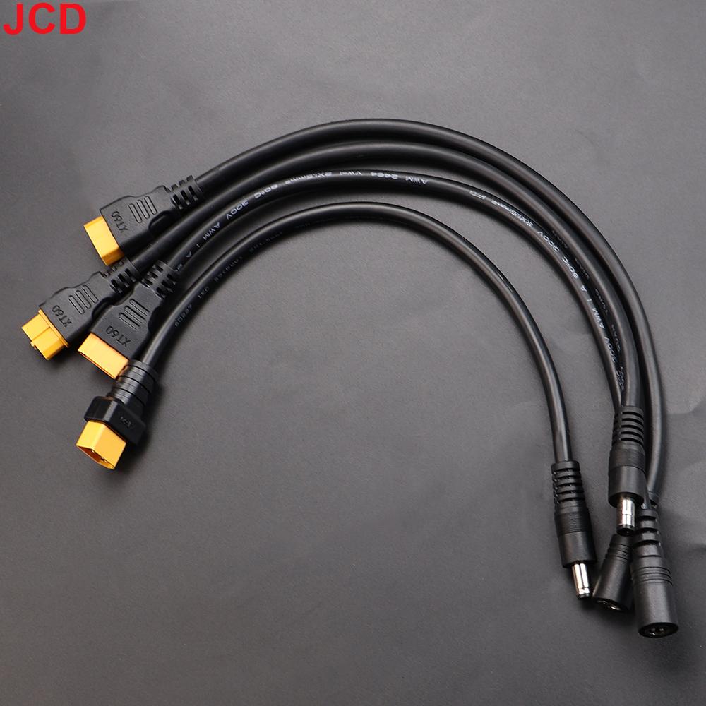 JCD 1pcs 10A Ultra-soft XT60 Plug Male Female Connector to DC 5525/DC5521 Power Cable for Fly Multirotor Field Repairs Apply