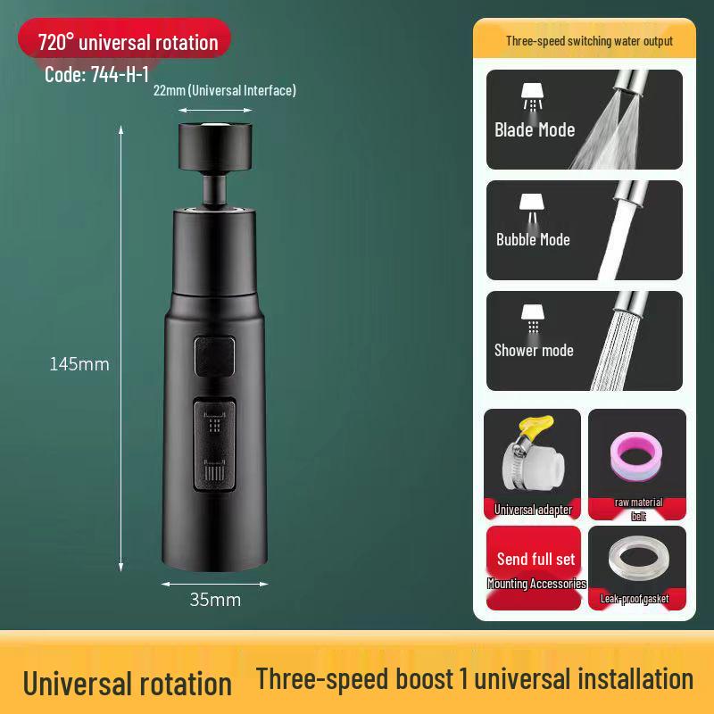 Uniwersalna Wielofunkcyjna Głowica Baterii Kuchennej: Obrotowy, Ciśnieniowy, Przeciwbryzgowy, Szybkozłączny Zraszacz z Trybem Prysznica