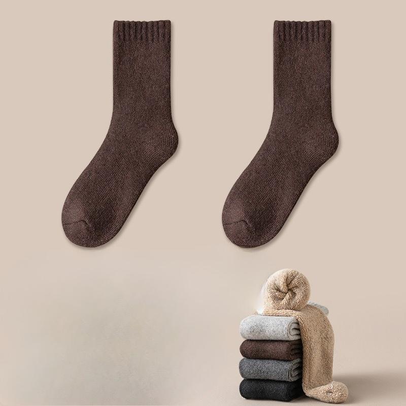 Male Autumn and Winter with Wool and Thick Wool Ring Sweat Absorption Deodorant In The Tube Wool Socks