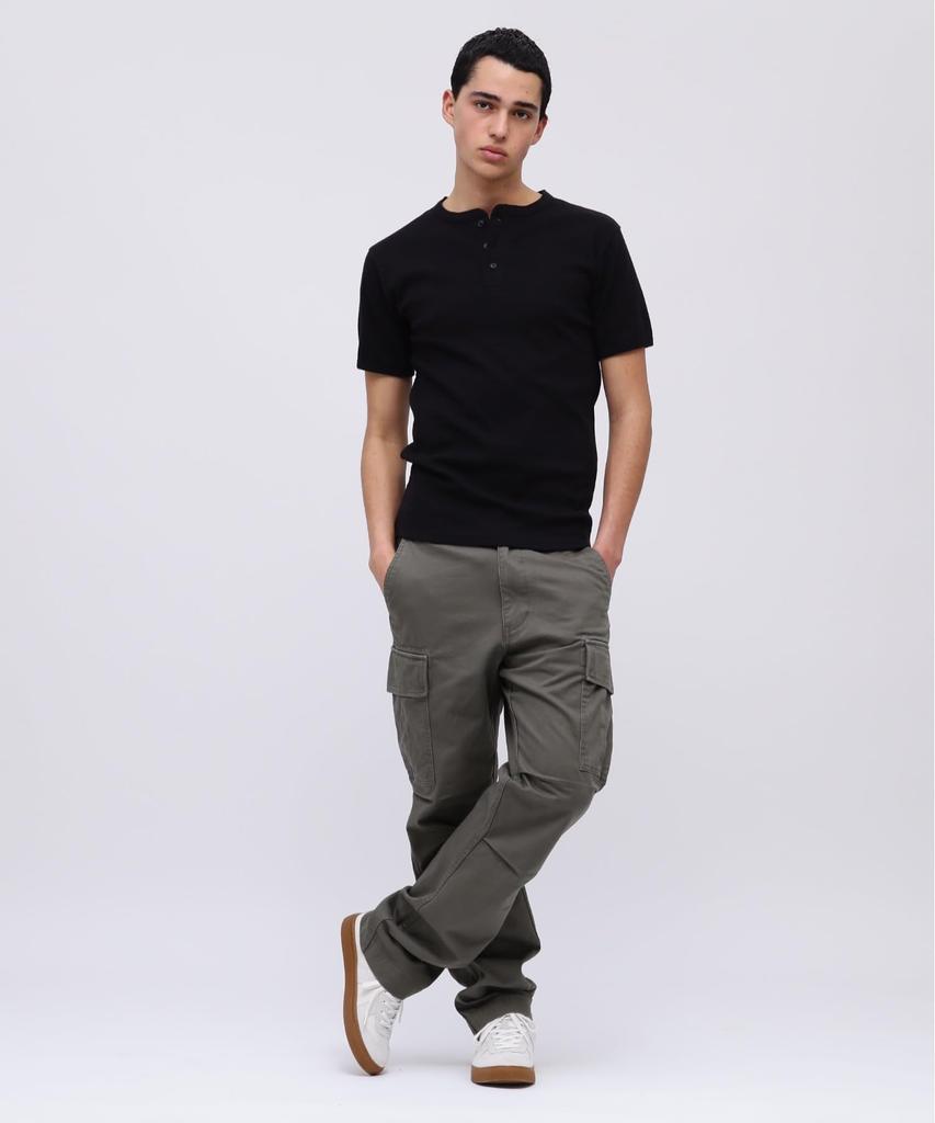 AVIREX DAILY RIB HENLYNECK TEE 6143504 Men's L Black