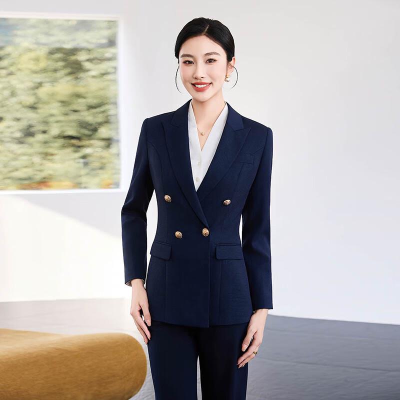 Women's Navy Blue Professional Suit Set