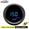 52mm Auto Water Temperature Meter 40-150 Celsius Water Temp Blue Light Car gauge with Warning Alarm Sensor Car Motor Meter 12V