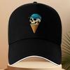Skull Ice Cream Cone Baseball Cap Unisex Adjustable Polyester Casual Summer Sports Headwear