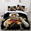 ONE PIECE Monkey D. Set Copripiumino Luffy Cartone Animato Coperta Trapuntata Copri Piumone Stampa 3D Bambini Ragazzi Set Biancheria da Letto