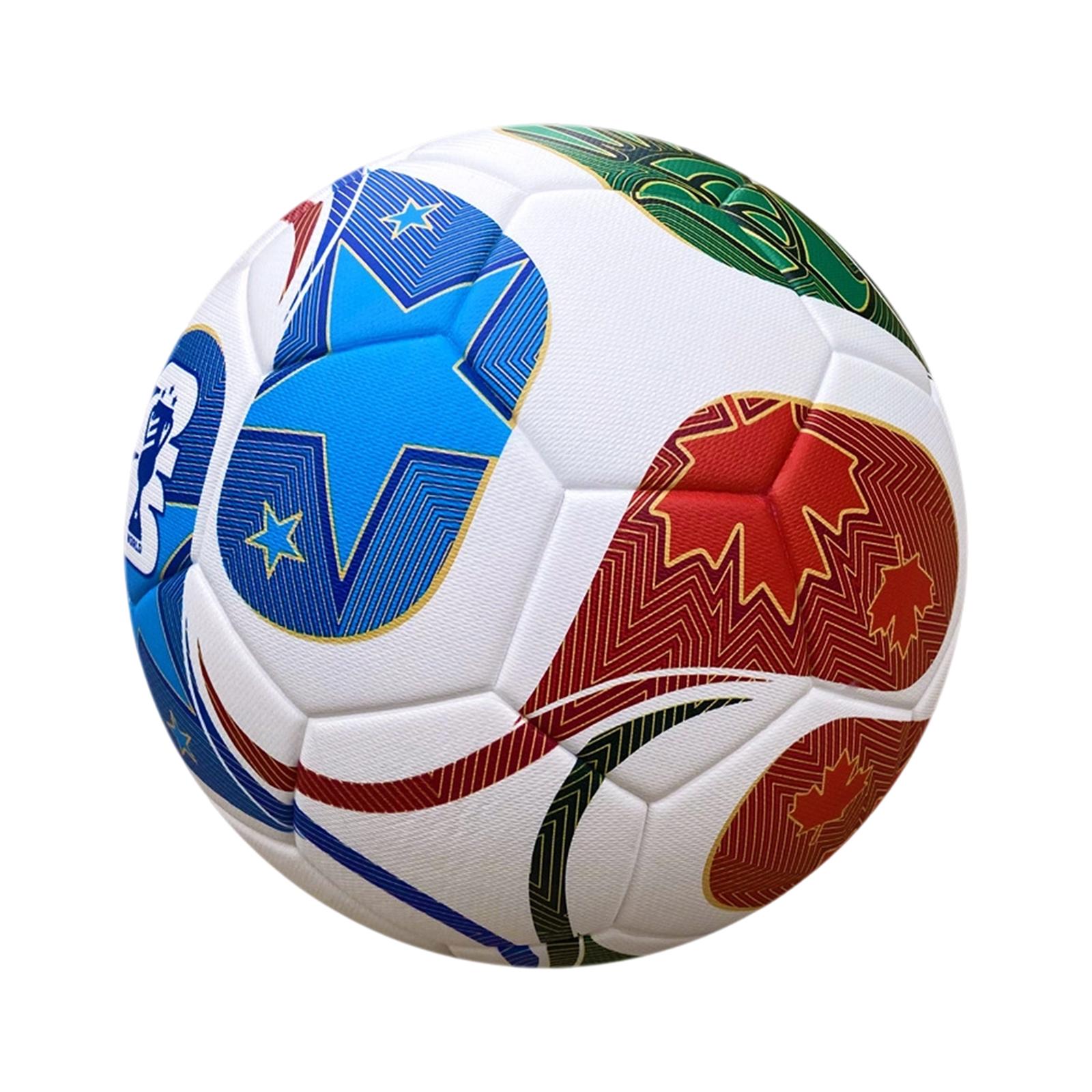 

Size 5 PU Bonded Soccer Ball for Adult Training Competition Exam Practice Durable Construction Design One Size