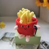 Creative French Fries Plush Toy Keychain with Detachable Claw - Cute Couple Bag Charm