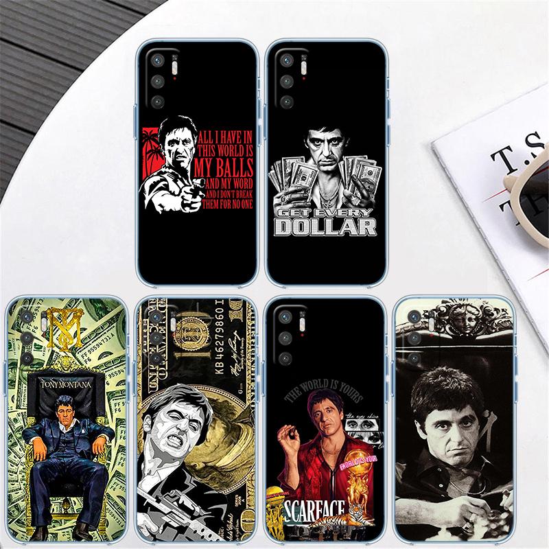 RP61 S-Scarfaces Transparent Phone Case for Samsung Galaxy A04 A04S A14 A23 A34 A54 M23 M33 M52 M53