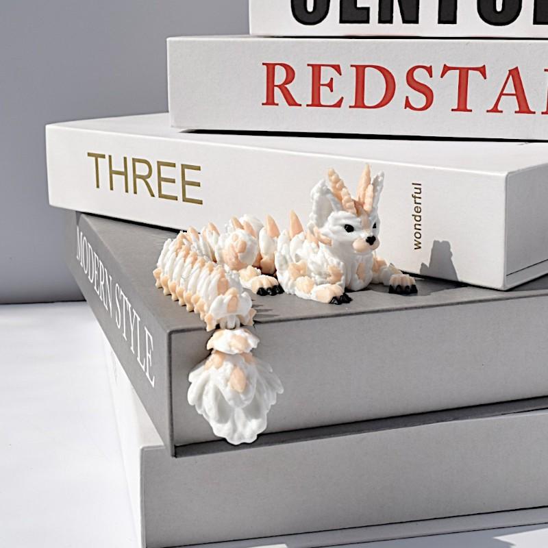 3D Printing Cat Dragon Full Articulated Toys Simulation Chinese Dragon Joint Movable Model Home Desktop Decoration Toy