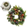 1PC Christmas Wreath 20 Inches Artificial Christmas Wreath Holiday With Baubles Berries Pine Needles Home Festival Party Decor