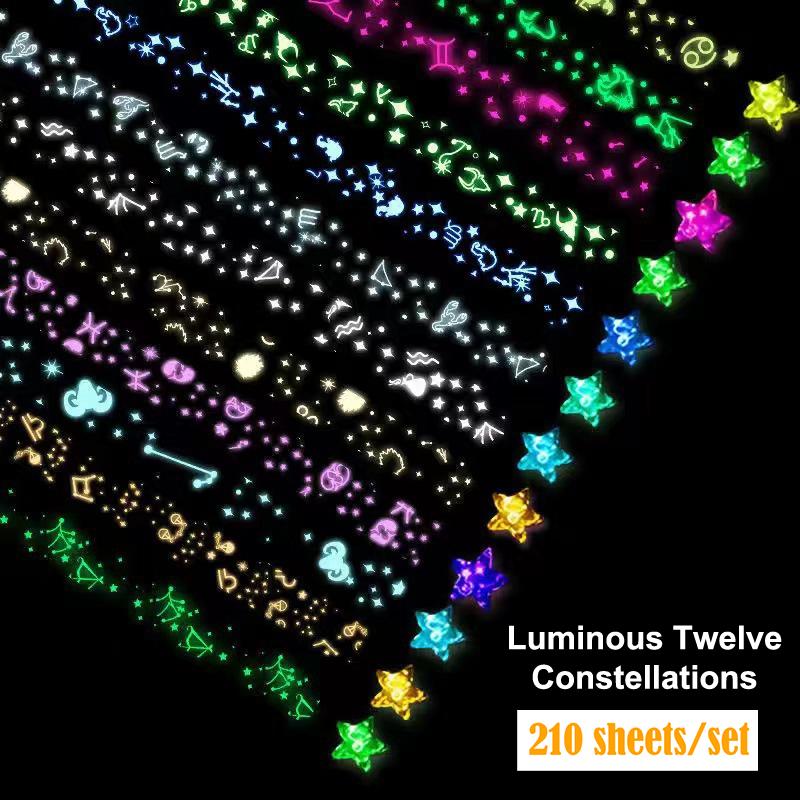 

210 листов светящихся бумажных звезд для оригами, симпатичные складные бумажные полоски в виде счастливой звезды для оригами, бумажные полоски для поделок своими руками, бумажное искусство, ремесла