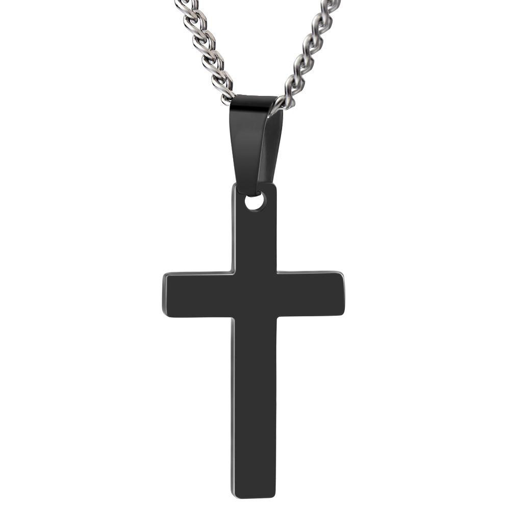 2025 Unique Creative Design Stainless Steel Cross Couple Necklace - Versatile and Fashionable