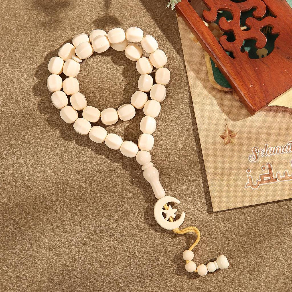 Bransoletka modlitewna Tasbih z 33 koralikami w stylu arabskim - Muzułmańskie koraliki różańca do chwały