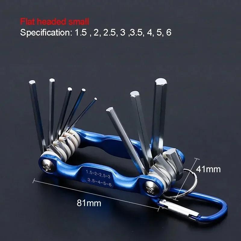 Portable Folding Hex Wrench Allen Set Metal Metric System Torx Hexagonal Spanner Screwdriver Hex Key High Quality Hand Tool