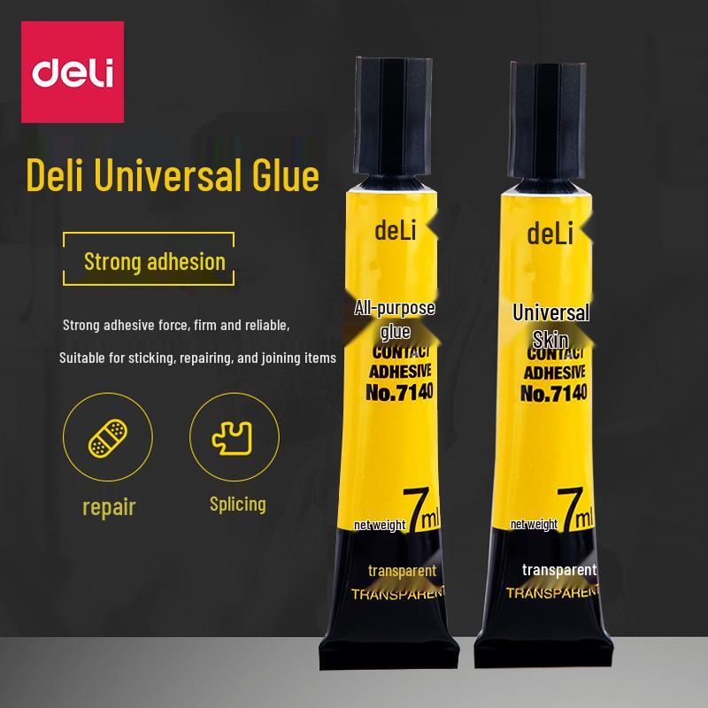 Deli 7140 Universal Glue 7ml - Bonds Leather, Wood, Metal, Glass, Porcelain