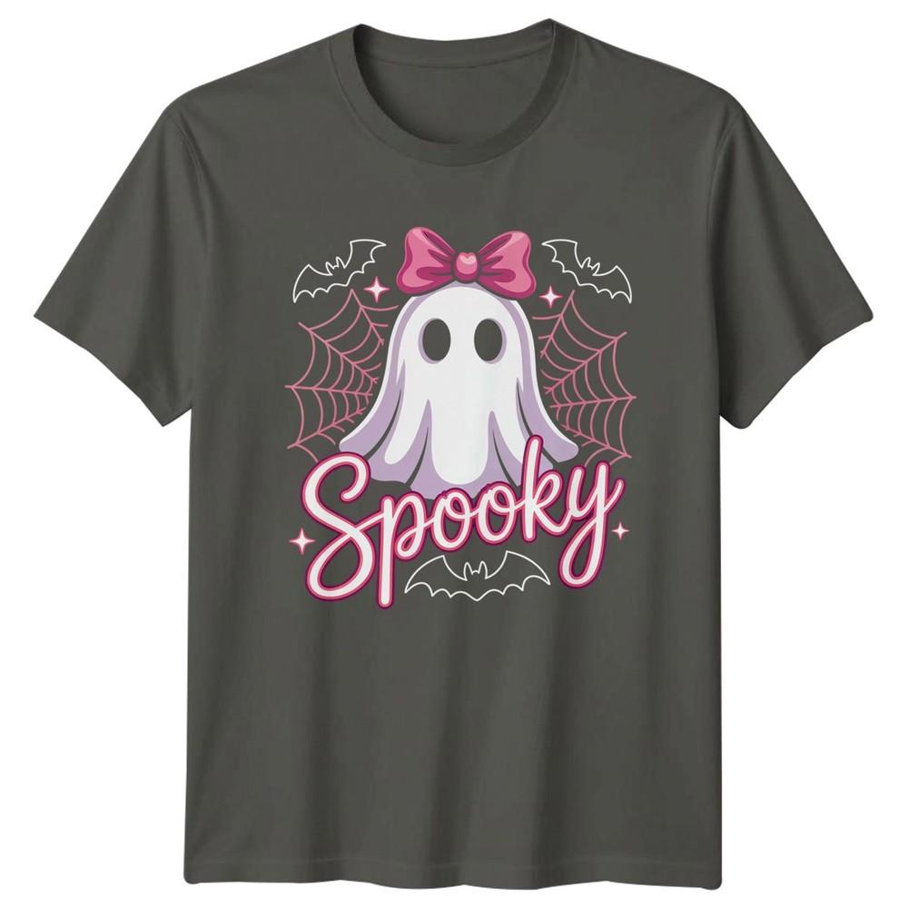 Spooky Ghost Halloween Holidays Occasions Unisexs Unisexs Graphic Tee Cute Design S