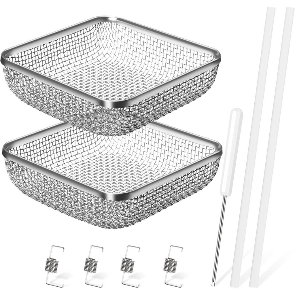 RV Furnace Vent Screen, Bug Screens Heater Vent Cover for Camper with Installation Tool and Silicone Rubber, 2.8 x 1.3 Inch, 2 Pack