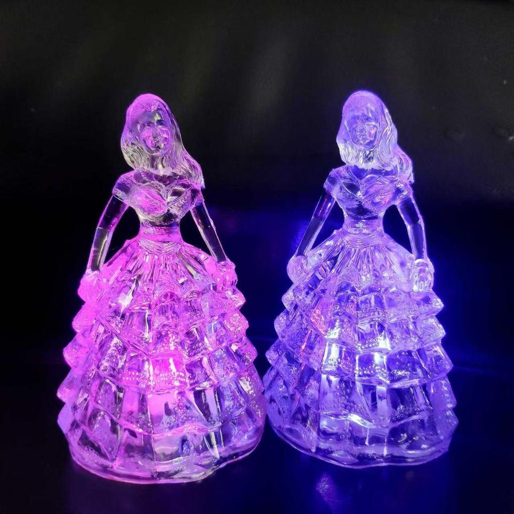 Nattbordslampe Fargerike vinger dekorasjon Angel Style Desktop Nattlampe