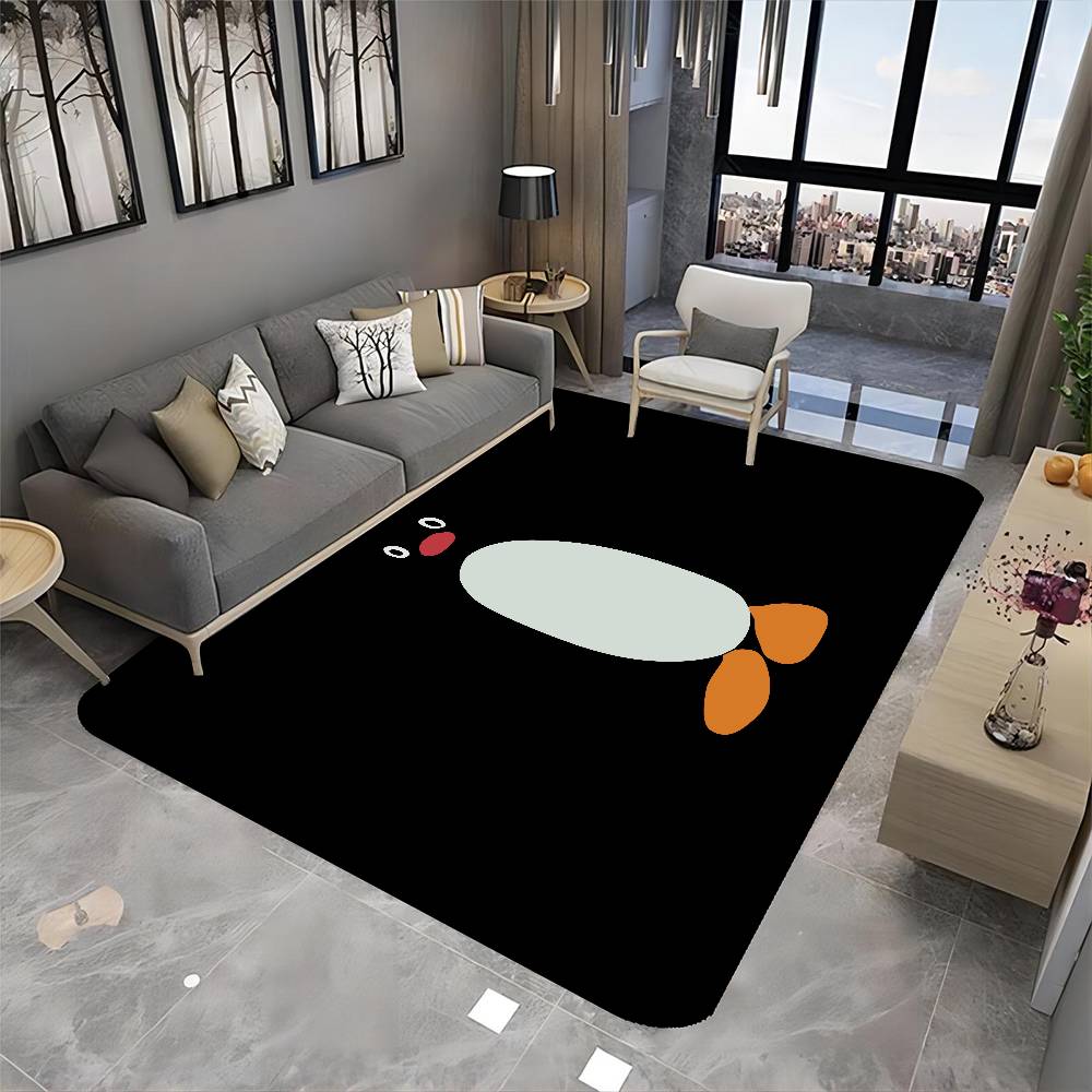 Kinder Animation P-Pingu Fußmatte Waschbar Rutschfest Wohnzimmer Sofas Stühle Bereichsmatte Kücheneingangsbereich Teppich
