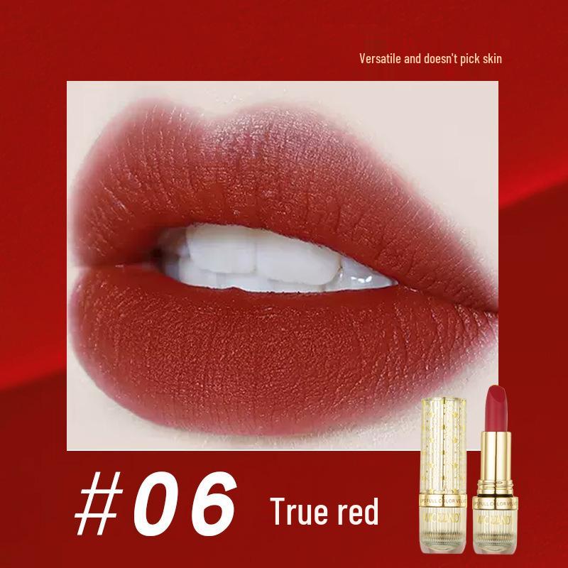 Marco Andy Velvet Essence Long-lasting True Red Waterproof Lipstick - Enhances Complexion, Non-stick