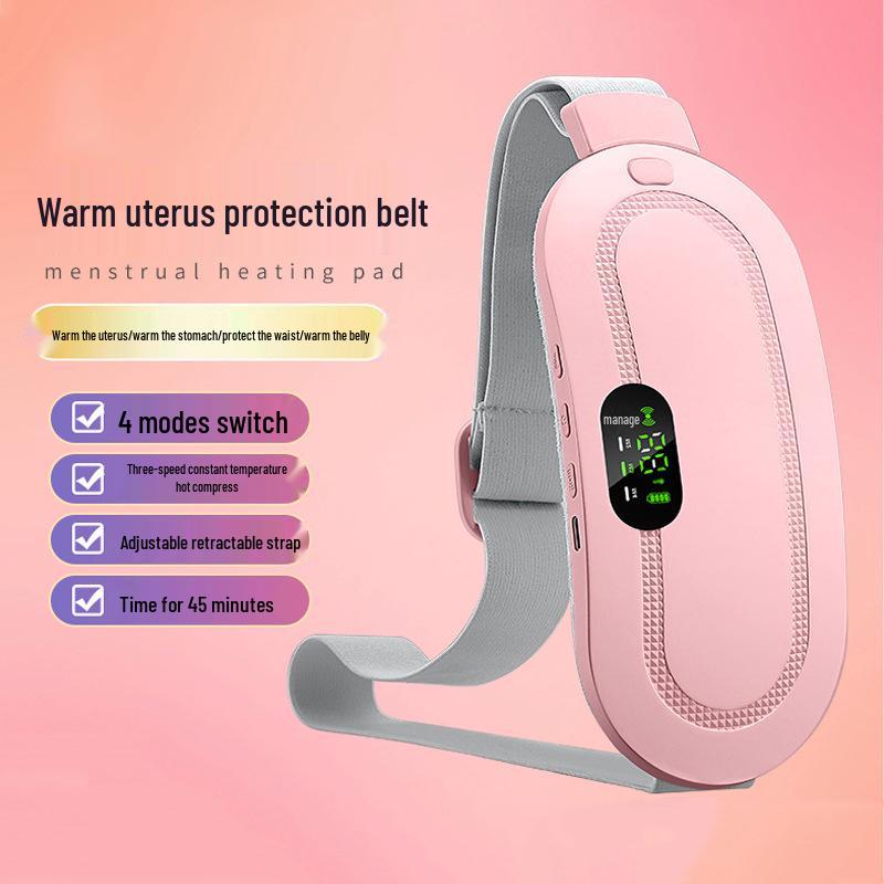 Cross-Border Smart Heating Waist Belt with Digital Display for Menstrual Relief and Vibration Support