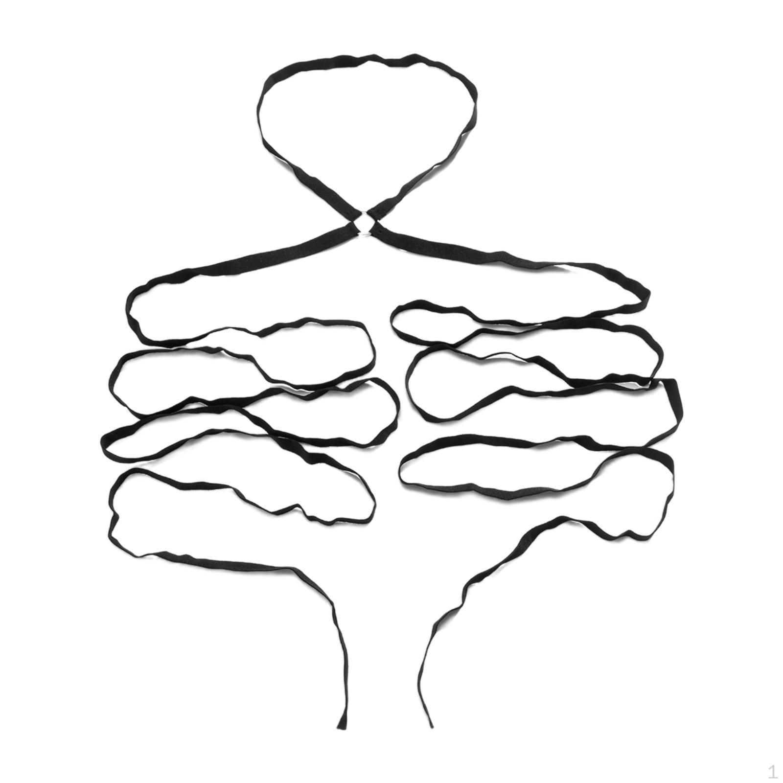 

Бинт для ног черный эластичный для рейв-концерта косплей хеллоуин музыкальный фестиваль Style A