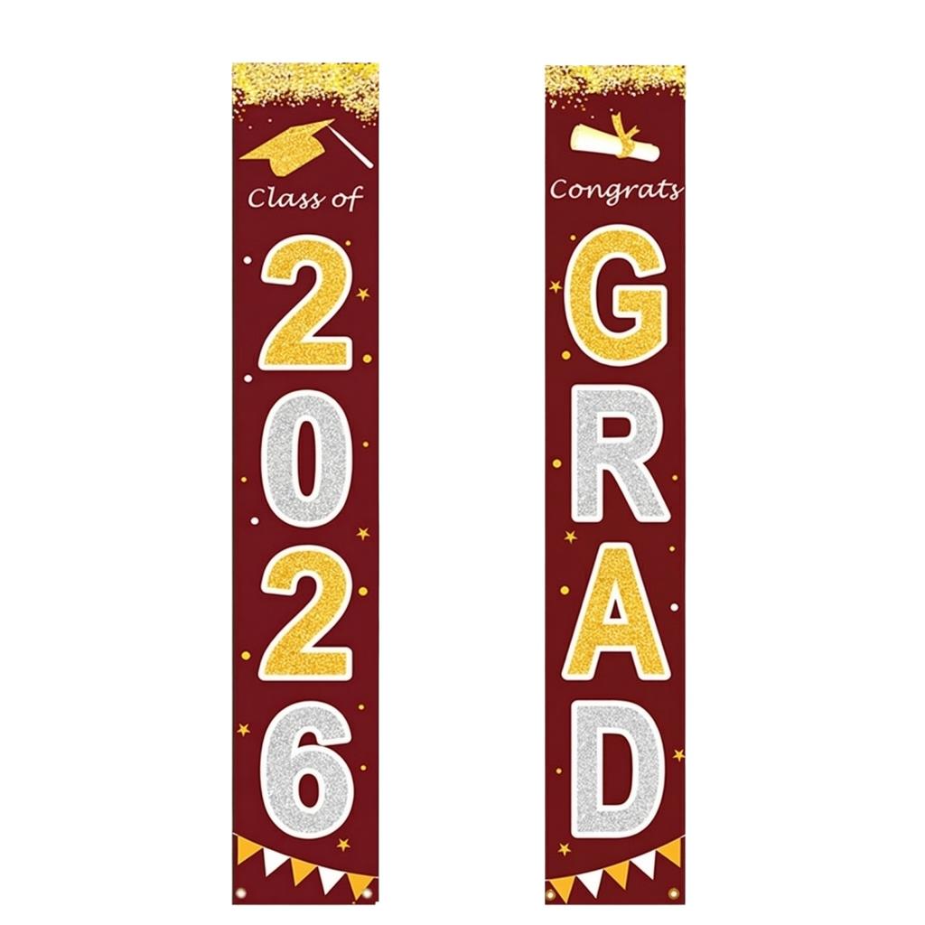Graduation Class Decoration Door Flag Hanging Flag Graduation Party Decoration Supplies