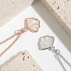 A Fritillary Pendant Necklace, Valentine's Day Gift Niche Design Sense Diamond-encrusted Shell Lifetime Necklace