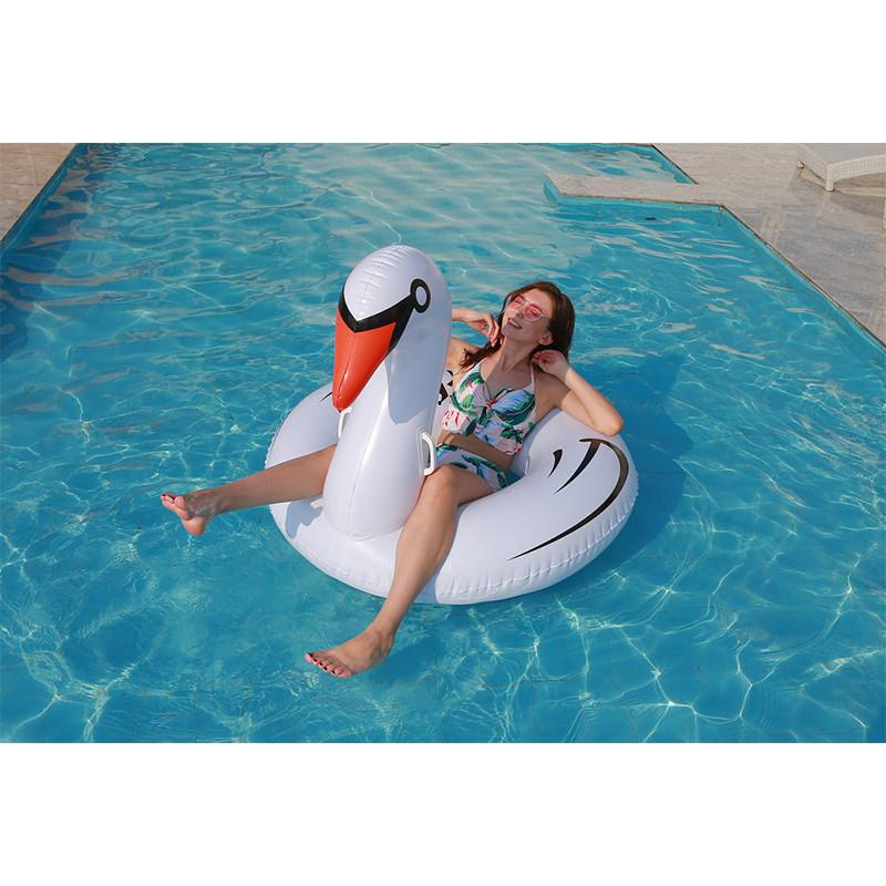 Adult Swan Inflatable Swim Ring 120cm Fashionable Water Lounger Swimming Ring Wholesale
