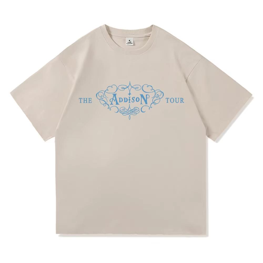 2025 The Addison Tour 2025 TShirt Addison Rae Retro UnisexWomen Clothing Retro Harajuku High Quality Clothes Vintage Cotton TShirt