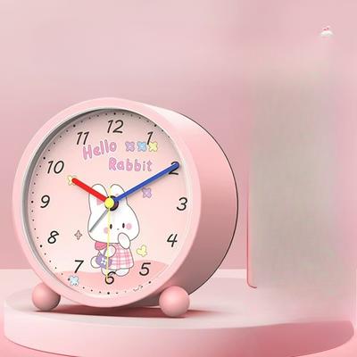 Creative Cartoon Alarm Clock Simple Children's Alarm Clock Student Cute Multifunctional Clock Silent Clock Night Light Holder