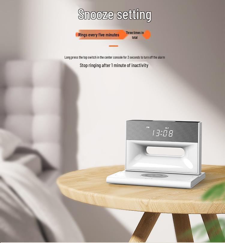 Multifunctional Wireless Charger Night Light Bluetooth Speaker with Custom Logo