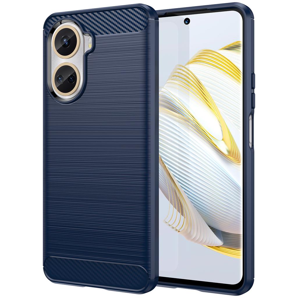 Luxury Carbon Fiber Case for Nova 10 SE Huawei Nova 10se Full Protective Soft Cover for Nova10 Se Shockproof Silicone Case