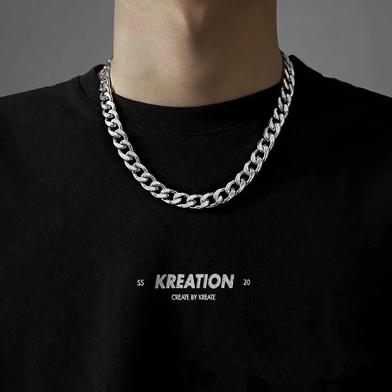 NK Stainless Steel Men's & Women's Cuban Necklace - 304 Titanium Steel Hip-Hop Jewelry Accessories