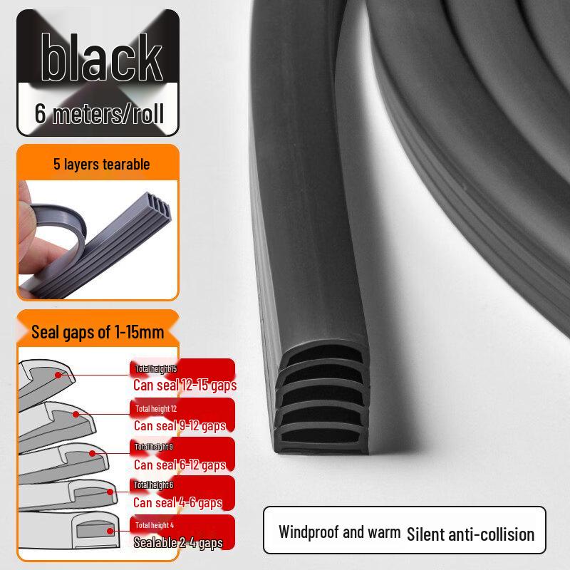 

Multi-layer Windproof Door Gap Seal Strip