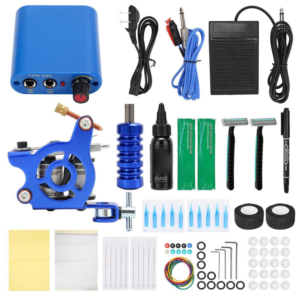 Complete Tattoo Machine Kit Tattoo Pigment Repair Cream Tattoo Accessories for Beginners 90‑265VUS