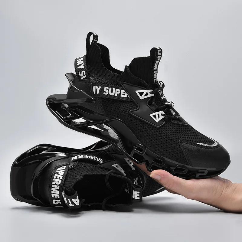 Men's Running Shoes Shock Absorption Sports Shoes Casual Large Size Autumn Winter Trendy Shoes EVA Insole Rubber Outsole