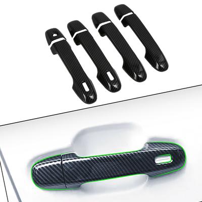 4pcs ABS Carbon Fiber Car Door Handle Cover Trim Sticker For Subaru Crosstrek 2024 2024 Car Styling Accessories