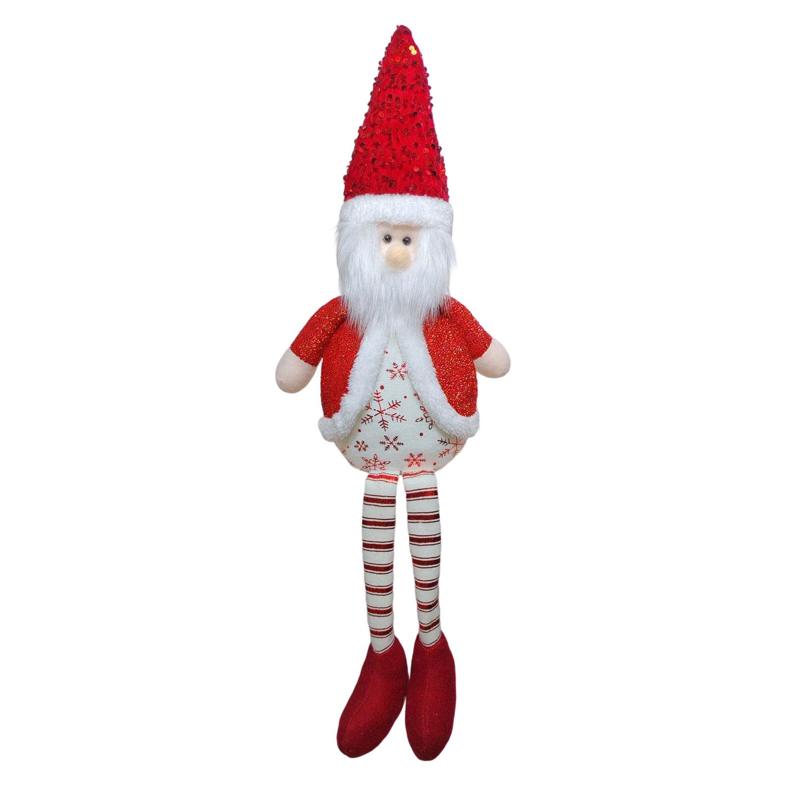 

Plush Santa Snowman Reindeer Tabletop Ornament Stuffed Toy Christmas Decorations For Desktop Mantels Bookshelf Kid Room A