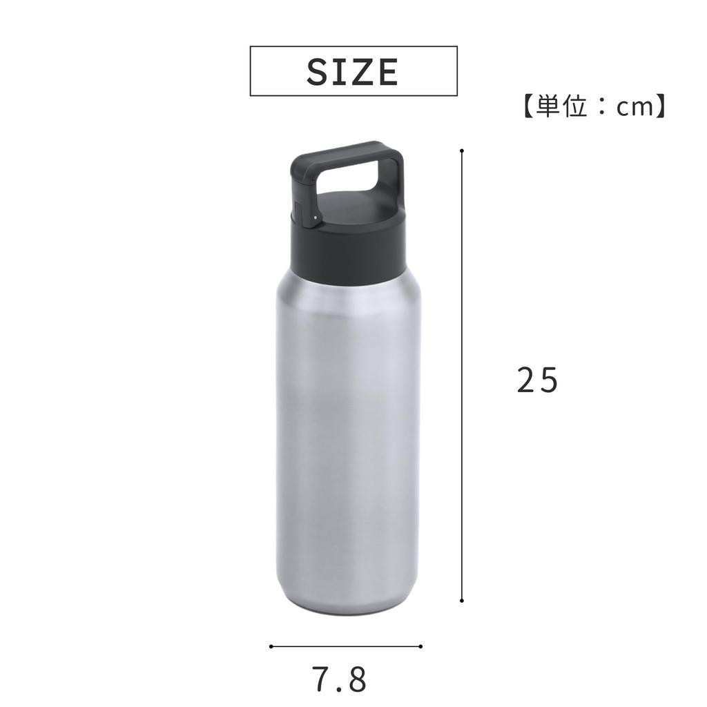 Takeda Corporation X X 600ml Carbonated Water SV [Water Bottle, Insulated, Outdoor] Silver, 7.8 7.8 25cm, Screw-on Bottle, STB-600SV