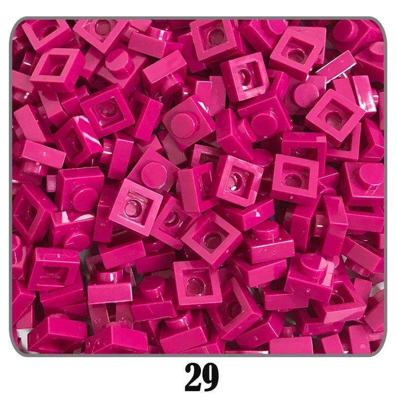 550 Stück/Los 100g Platte 1x1 Baustein MOC Komponenten DO-IT-YOURSELF Pixel Art QR Code Ziegelmosaik Kinderspielzeug 52 Farben Funktioniert mit